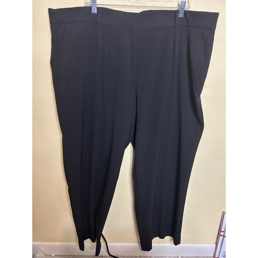 Briggs New York Womens Plus 24W Black Straight Leg Dress Pants Work Trousers